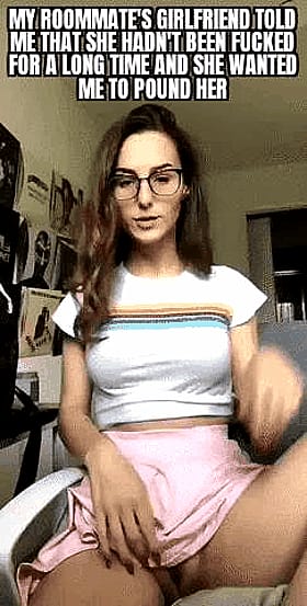 Flashing Pussy Caption: My Roommate's Hairy Upskirt'
