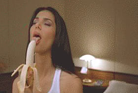 Roselyn Sanchez Gives a Sizzling Blowjob with a Banana'