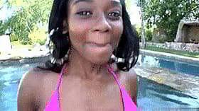 Big Tits Ebony Pornstar Fucks Interracial'