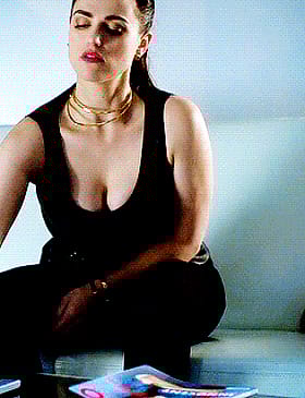 Babes, Celebrity, Cleavage, Heels: Katie McGrath's Sultry Sitting'