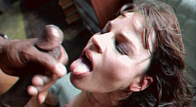 BBC Blowjob: White Girl Gets Cumshots from a Black Man'