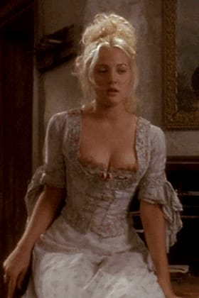 Blonde Celebrity Babes in Lingerie: Drew Barrymore's Non-Nude Erotic Moment'