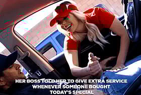 Cheating Girlfriend Gives Extra Services in the Car'