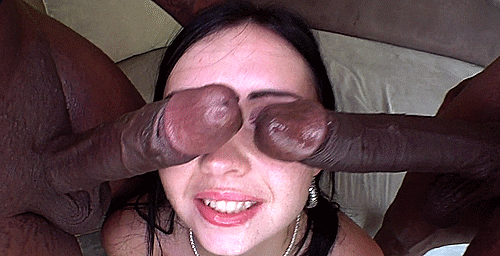 BBC Threesome with Brunette Interracial Babe picture 1 of 1