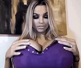Big Tits Babe: Purple Lace and Boobs'