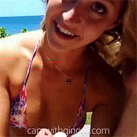 Bikini Babe Smiling at the Camera'