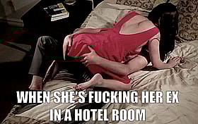 When She's Fucking Here in a Hotel Room: Amateur Cuckold'