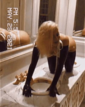 Blonde Celebrity Lingerie Model Poses for Big Ass Shot'