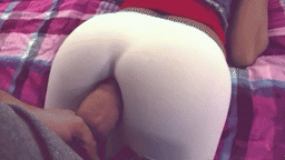 Dry Humping with a Soft Touch: White Pants and a Red Bikini picture 1 of 1