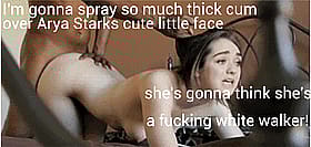 Stark's Cute Little Face: She's Gonna Fucking Cum While Playing Game of Thrones'