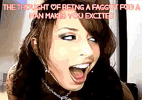 Sissy Caption: Being a Faggot Makes You Excited'