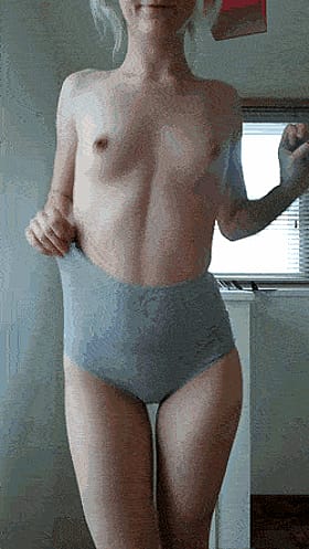 Blonde Amateur Playing with Panties'