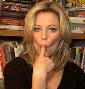 Blonde Celebrity Teases with Fake Blow and Finger Sucking'