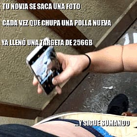 Cheating Caption: Tu Novia Taking A Selfie With Her Phone'