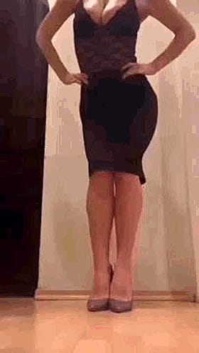 Big Tits Show Off in Skirt'