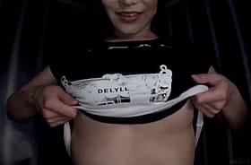 Sexy Asian Girl Flashes Her Boobs'