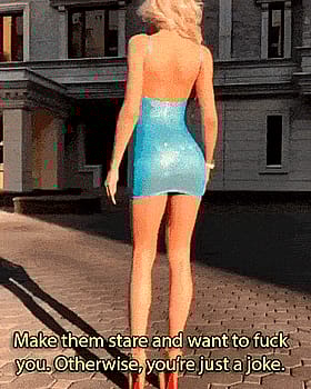 Make Them Stare and Want to Fuck: Bimbo in Tight Dress'