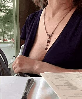 Big Tits Flashing: Mature Woman Exposes Her Busty Goodness'