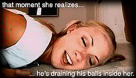 When she realized he was draining his ball... she got creampied!'