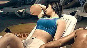 Babe in Blue: Slow Motion Water Fun'