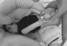 Cuffed and Double Teamed: A Dubious Consent Spit Roast'