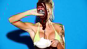 Blonde Babes Devouring Big Tits Ice Cream'