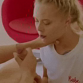 Blonde Teen Sucking Cock'