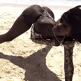 Twerk Your Ass Off in the Sand: An Ebony Teen's Bikini Beach Adventure'
