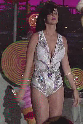 Hot Celebrity in White Swimsuit'