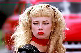 Celebrity Non-Nude: Blond Bombshell in Black Leather'