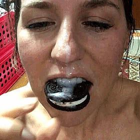 Cumming on Food: A Face Full of Cum'