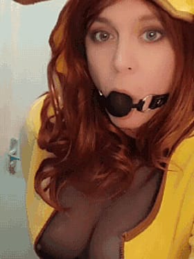 Redhead Gagged in BDSM Distress'