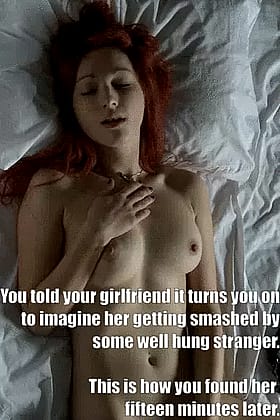 Fantasy Caption: Redhead Girlfriend Masturbating'