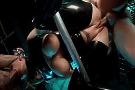 Big Tits Threesome in Latex: A Sizzling Sex Adventure'