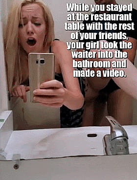 Cuckold Captions: Hardcore Doggy Style in the Bathroom'