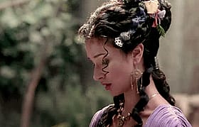 Celebrity Hot Chick with Long Hair and Big Earrings'