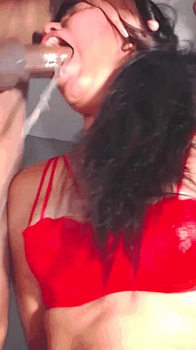 Get a Blowjob from a Latina in a Red Dress'