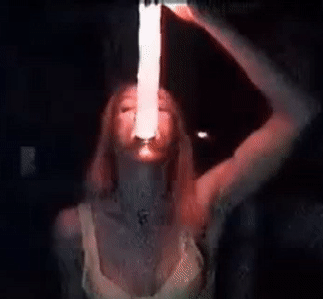 Amateur Chick Gets Her Tongue Stuck on a Hot Light Bulb picture 1 of 1