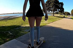 Babes on a Skateboard: A Public Display of Ass'