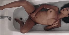 Babes in the Bath: Ebony Masturbation in the Tub'