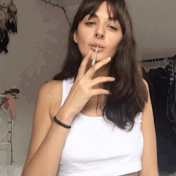 Amateur Chick Smoking a Cigarette picture 1 of 1