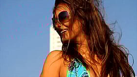 Bikini Tan Babe Smiling for the Camera'