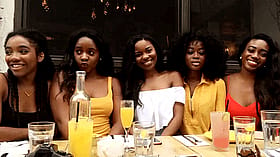 Ebony Chicks Gettin' Freaky at the Restaurant'