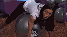 Brunette Exercise Ball Humping: A Sweaty, Sexy Yoga Pants Workout'