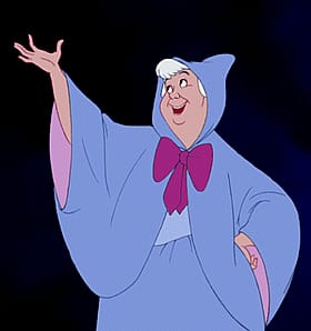 Funny Sexy Witch in Blue Gown'