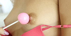 Teen Pussy Licking Pink Lollipop'