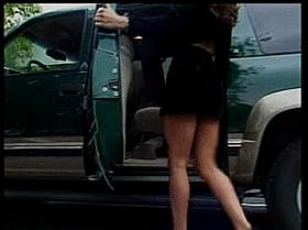 Nakita Kash's Hot Legs in a Car - No Panties, Upskirt, Public'