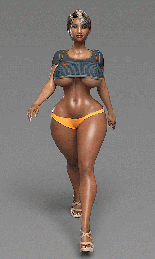 3D Animation of a Busty Babe in a Bikini picture 1 of 1