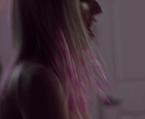 Celebrity Genevieve DeGraves' Pink Hair and Sexy Mouth picture 1 of 1