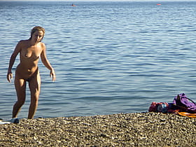 Nudist Naked Lady on Beach'